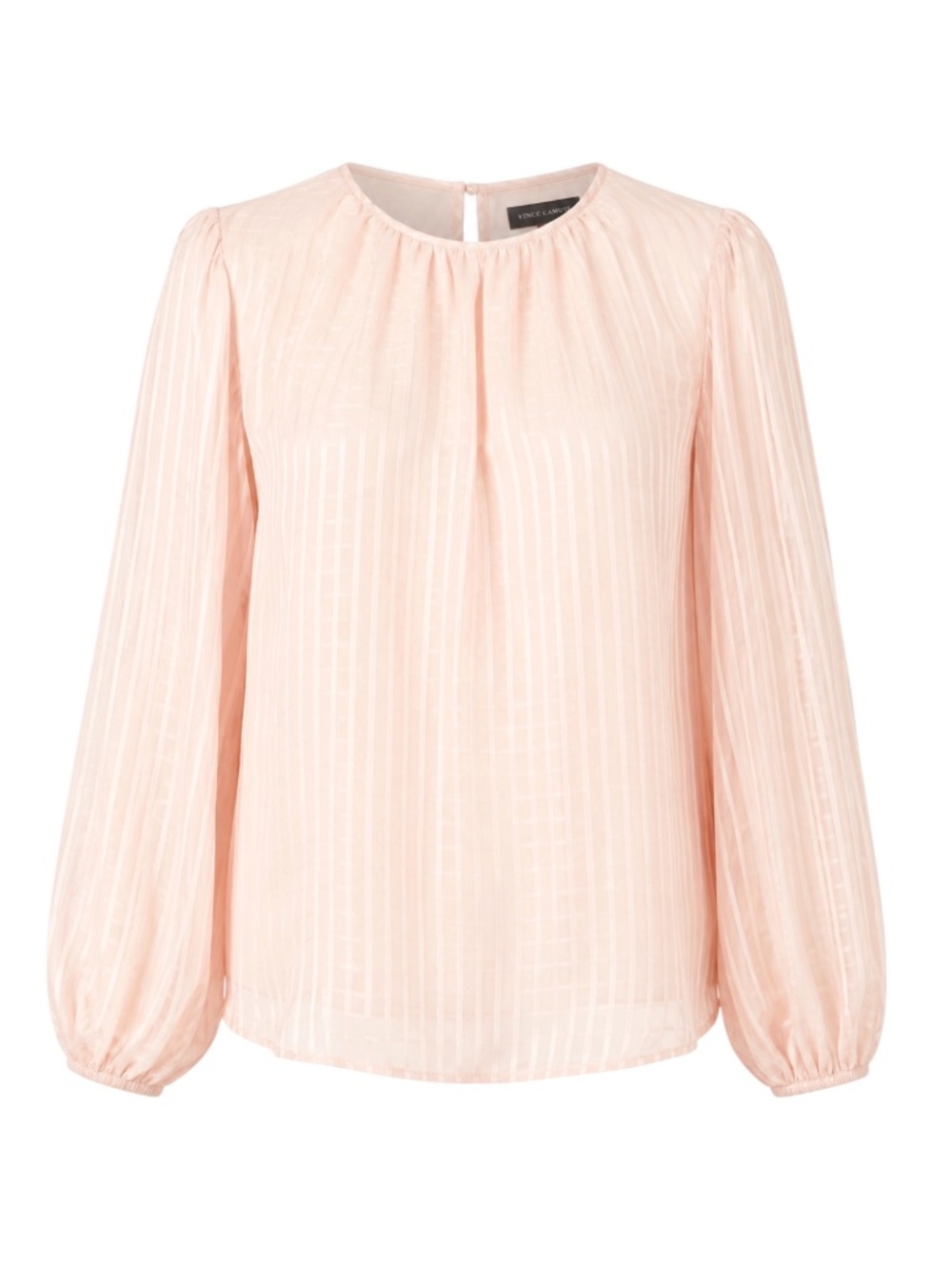Vince Camuto Apricot Textured Satin Blouse Long Sleeve Women’s XS